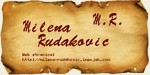 Milena Rudaković vizit kartica
